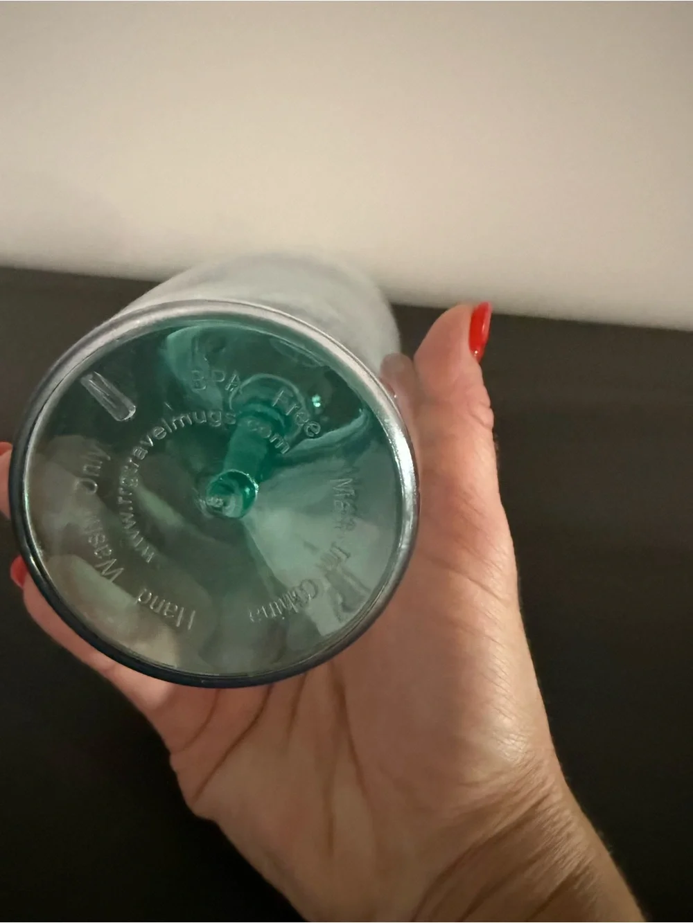 Teal Wine Goblet Travel Mug With Sipper Lid Made USA